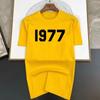 High Quality Cotton 1977 Monochrome Print Luxury T Shirt Men New Brand Fashion Cool Designer T-shirts Casual Streetwear Tops