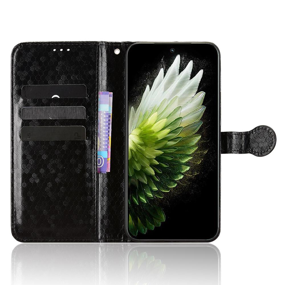 For TECNO Spark 40 Pro 4G Wallet Case Dot Pattern Imprint PU Leather Phone Cover with Wrist Strap