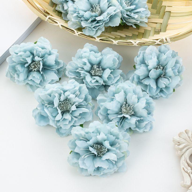 50/80pcs Artificial Silk Peony Flower Diy gift hairpin Home Party Wedding bridal bouquet wreath Decoration Outdoor Garden arch