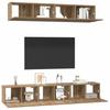 Wall Mounted TV Cabinet Set 5 pcs Artisan Oak Wood Based Material