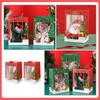 2Pcs Christmas Reindeer Paper Gift Bags Handheld Candy Storage Pouch Party Favor Container Festival Christmas Gift Bags
