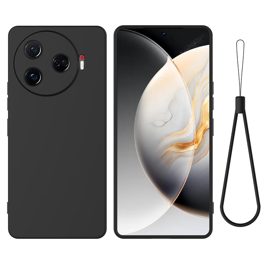 For TECNO Camon 30 Pro 5G Case Liquid Silicone Protective Phone Cover with Strap