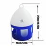 Pigeon Feeder 2L Large Bird Drinker Removable Spill-Proof Pigeon Waterer for Outdoor Bird Cage Hydration Duck Keeping Brooder