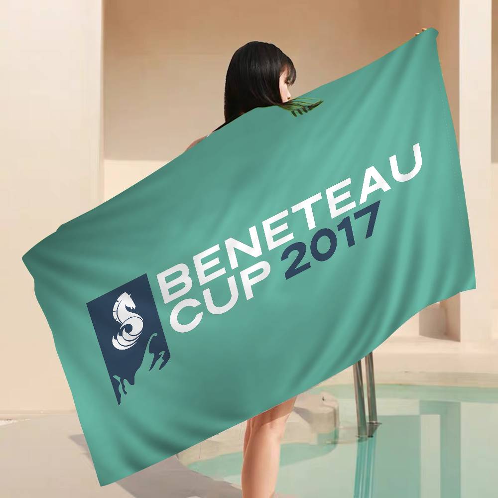 B-BENETEAU Logo Beach Towel Colorful Bath Towels For Girl Microfiber Quick Dry Custom Sand Free Beach Yoga Spa Gym Pool