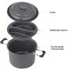 Aluminum Outdoor Camping Pots 6L Large Capacity Multifunctional Cooking Pots Cookware For Picnics, Travel Driving Tours