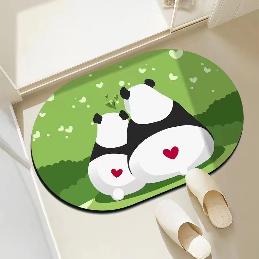 Cross-border Marble Diatom Mud Floor Mat Bathroom Absorbent Mat Entrance Door Mat Toilet Non-slip Quick-drying Foot Mat