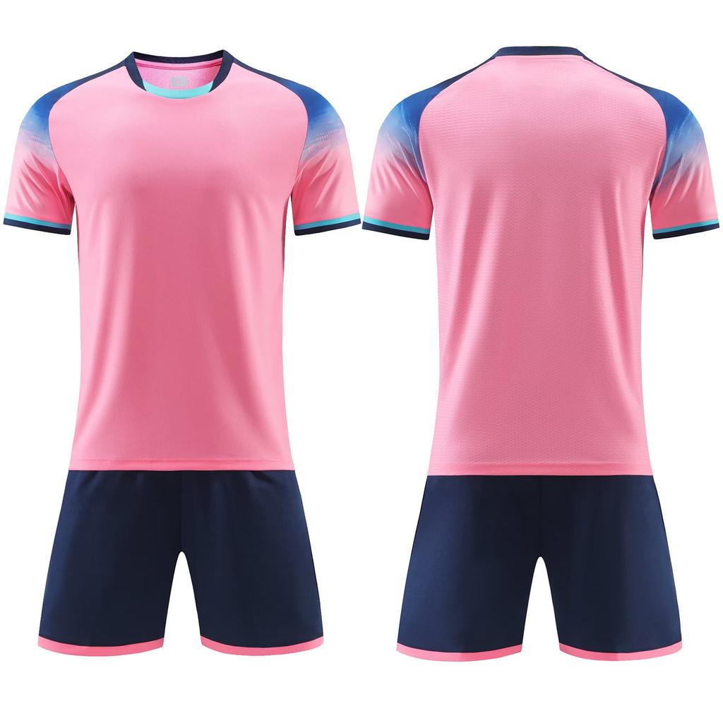 Wholesale football jersey set Men's and women's training game jersey Customized children's short-sleeved student class uniform Quick-drying  jersey