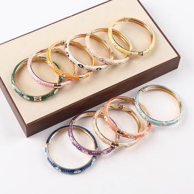 Colorful Enamel Bangle Fashion Hand Bracelet Cool Demon Eyes Bangle  Unisex
