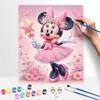 Disney Minnie Mouse Floral Pink Dress Oil Paint Digital Painting Art Kit Handmade DIY Painting Kit Home Decor