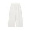 FILA White Fashion Simple Classic Retro Casual Versatile Comfortable Wide Leg Knitted Sports Pants Women bottoms Cloud-Mushroom-White F51W623601FWT