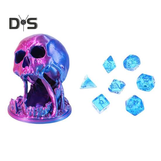 

Башня из кубиков-черепов Башня из кубиков DND с вращающейся башней Настольная ролевая игра D&D Dice Jail Аксессуары для ролевых игр Башня из кубиков для домашнего офиса Украшение книжной полки фиолетовый