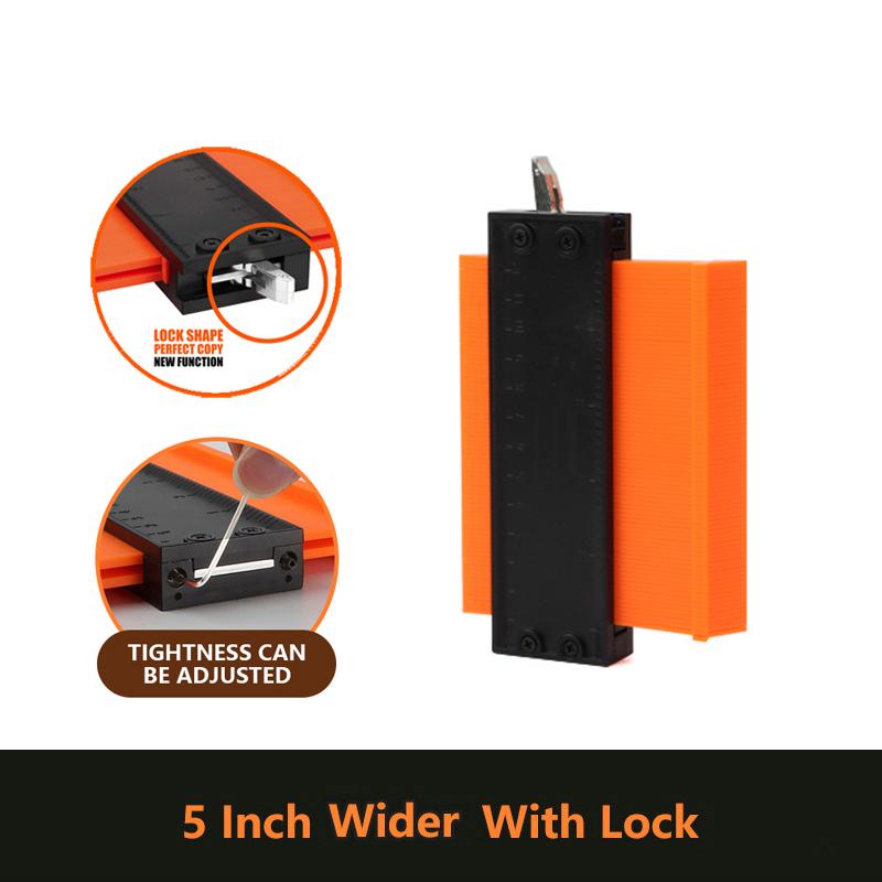 Adjustable Lock Contour Gauge Profile Duplicator Tool Alloy Edge Shaping Wood Measure Ruler Laminate Tiles Meethulp Gauge