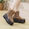 Women's Snow Boots Warm and Thickened Women's Short Boots Winter 2025 New Rabbit Fur Women's Boots Round Head Muffin Shoes Fashion