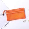 1/3PCS Transparent Zipper Pencil Case Mesh A6 Bills Storage Bag Clear Nylon Makeup Pouch Portable Examination Stationery Bag
