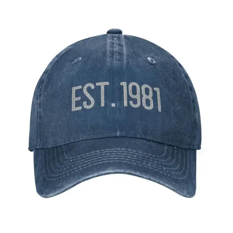 

Custom Cotton Est Born In 1981 Birthday Gifts Baseball Cap for Unisex WoUnisex Breathable Dad Hat Streetwear Baseball Cap