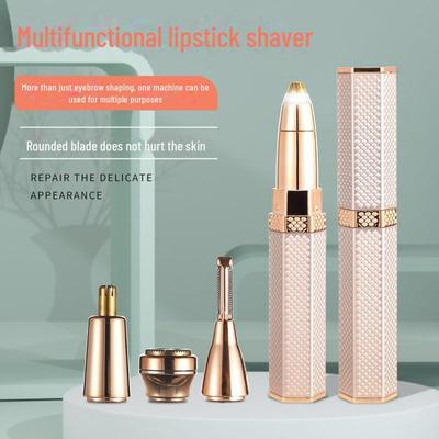 Electric Hair Removal Tool for Women: Facial, Lip, Nose, Underarms & Private Areas, with Mini Eyebrow Trimmer