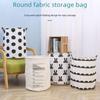 Round Cotton Linen Laundry Basket & Moisture-Proof Quilt Sorting Bag