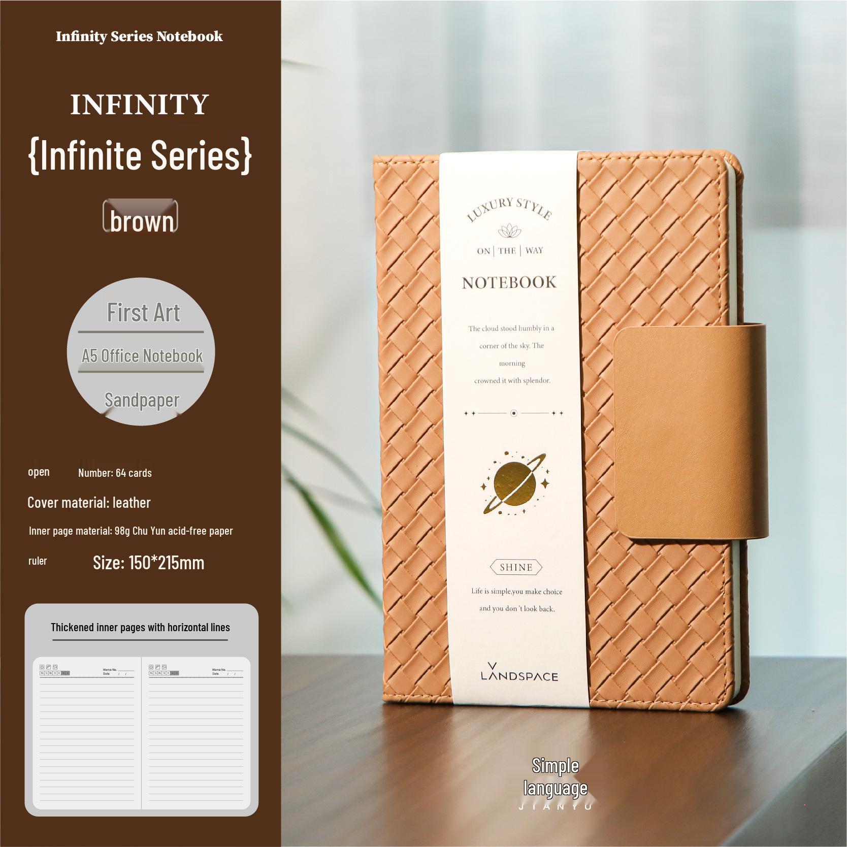

A5 Premium Waterproof Leather Notebook for Business & Meetings коричневий