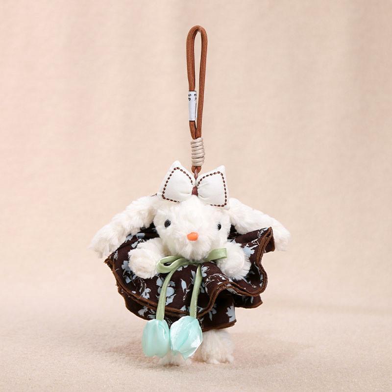 Plush Bunny Keychain With Tulip Dress For Kids And Adults