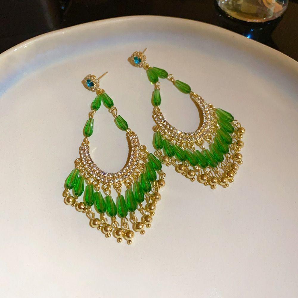 Hook Piercing Water Droplet Earrings Elegant Vintage Long Earrings  Girls Gift