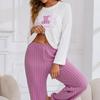 Spring Autumn Women Sleepwear Long Sleeve Cartoon Bear Tops and Long Pants Pyjamas 2 Piece Set Pajamas Set Casual Homewear Loungewear