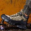 New Fashion Side Rotating Button Work Safety Boots Men Steel Toe Cap Lightweight Indestructible Boots Anti-puncture Construction Male Sneakers 37-48