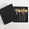 Cutipol GOA Speisegeschirr Speise 2 2 in Geschenkbox x 6-teilig (2 Messer, Gabeln, Löffel) (schwarzes Gold)