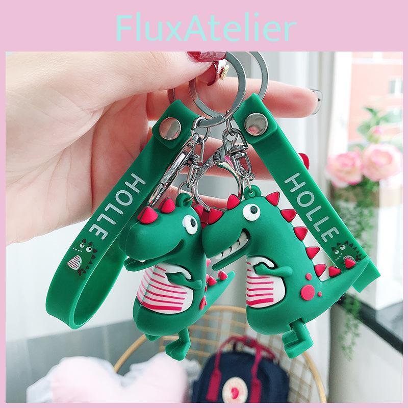 Creative Dinosaur Rubber Keychain Perfect For Couple Gift Giving