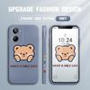 Lovely Cute Cartoon Bear Phone Case for IPhone 14 13 12 11 Samsung Galaxy S23 S22 A52 A52S Soft Full Protection Square Liquid Silicone Cover