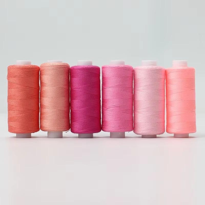 6pcs/Pack Assorted Colors Sewing Thread Polyester Sewing Thread, For Domestic DIY Sewing And Embroidery