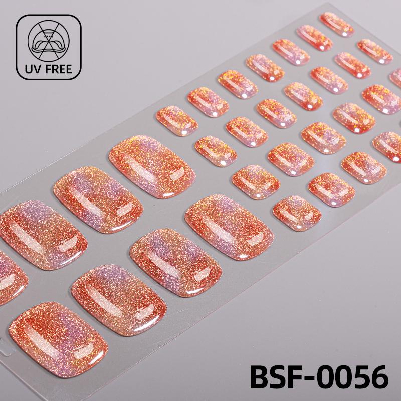 Popular Style New 3D Waterproof Nail Sticker Plastic UV Free Nail Wraps Toe Wraps