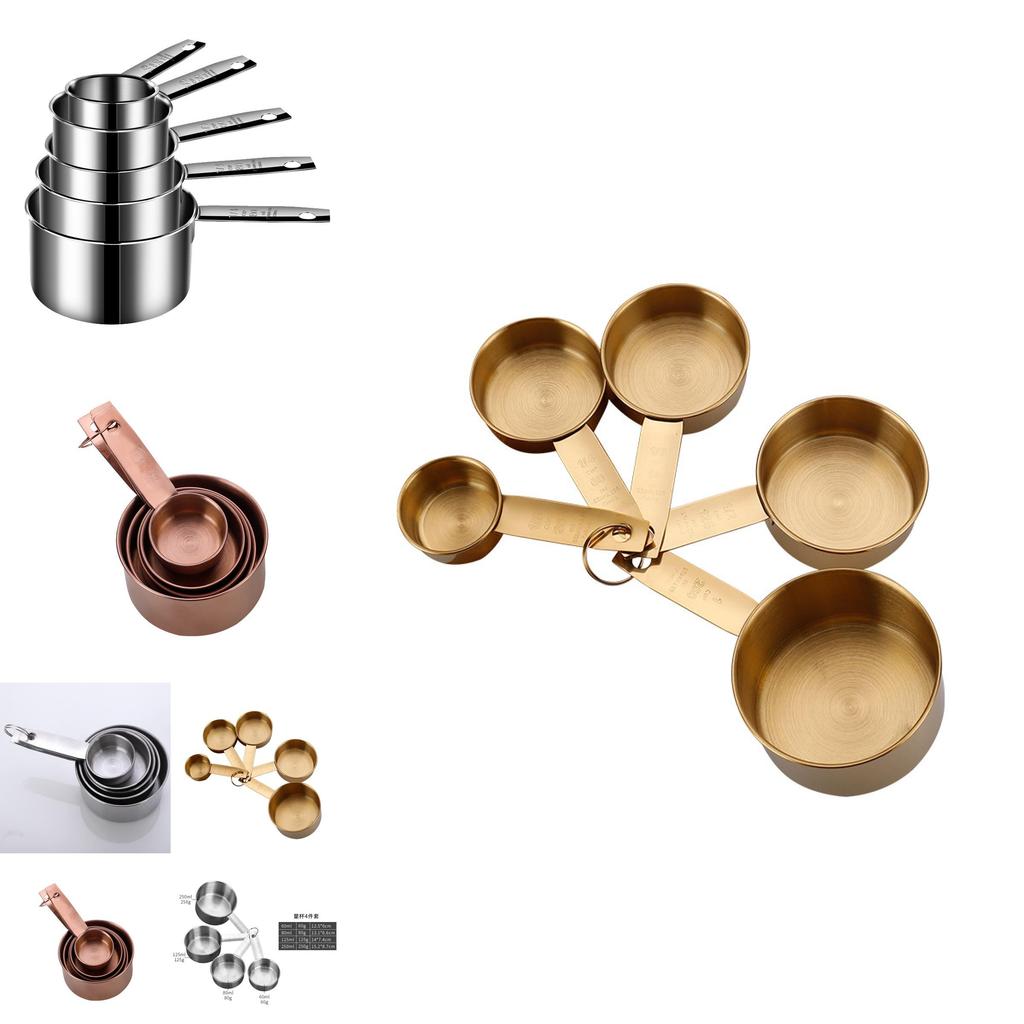 Elegantes Edelstahl-Messbecher-Set Mit Präziser Skala Zum Backen Und Kochen