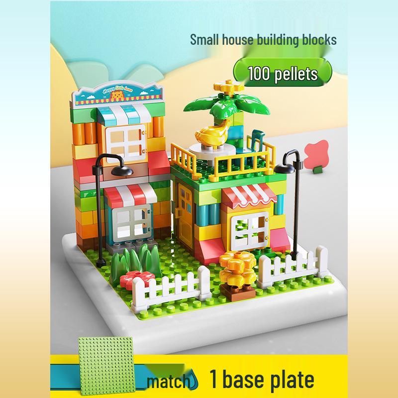 Feile House Slide Building Blocks for Kids 3+ - Hands-on Early Education Toy with Large Parts, Free Shipping