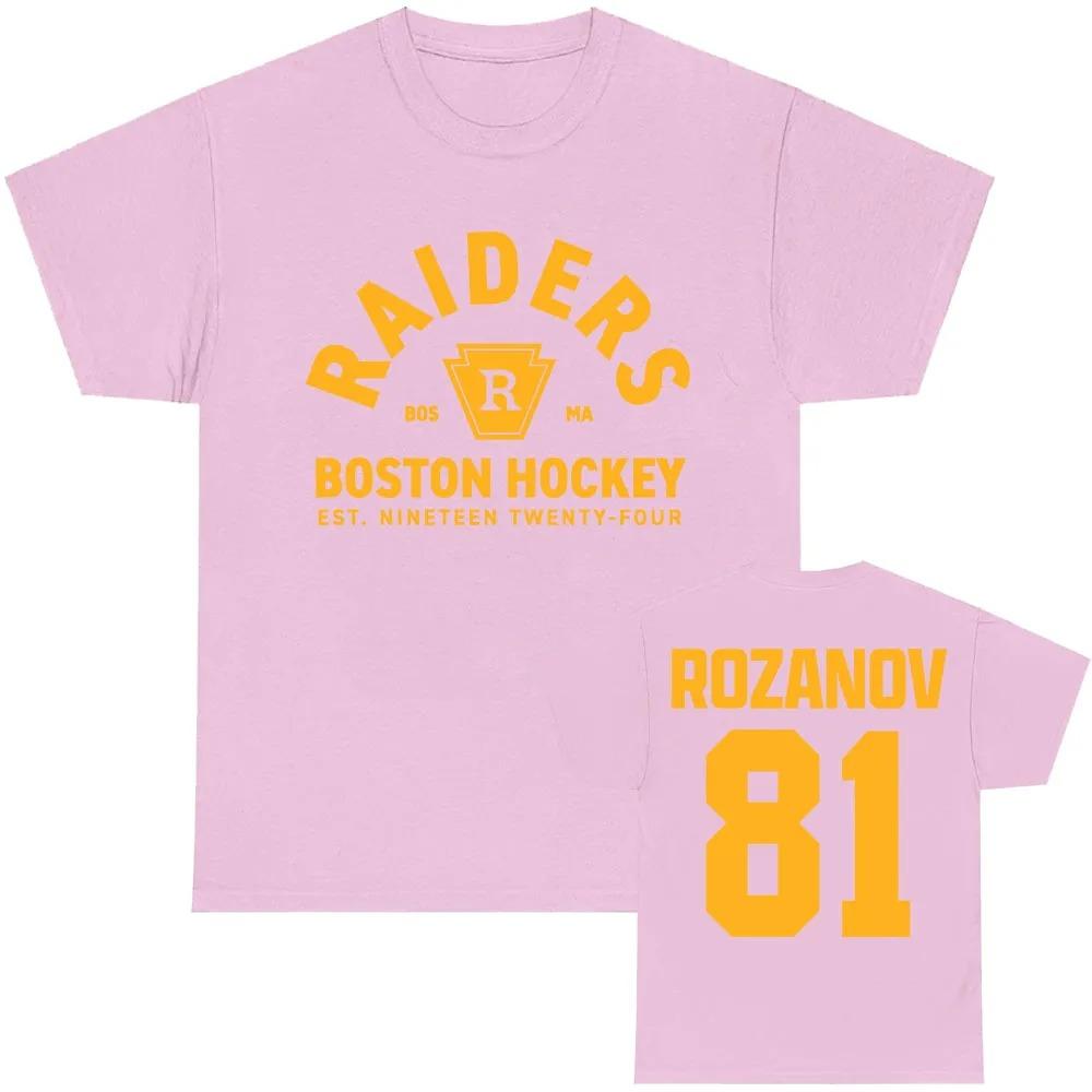2026 New Rozanov 81 Boston Raiders 100%cotton men's shirt Graphics heated rival oversized Women's Short Sleeved Cheap Tshirt