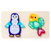 Wooden Food Chain Puzzle Animal Building Block Early Education Children Three-Dimensional Puzzle Intellectual Toy