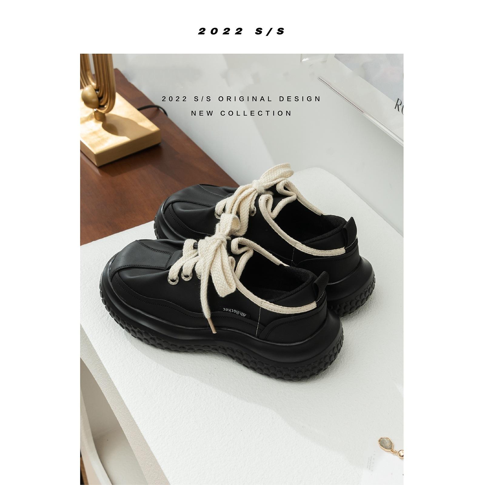 

Уродливые милые туфли на толстой подошве в студенческом стиле, женские весенние новые универсальные повседневные спортивные маленькие белые туфли, трендовые 40