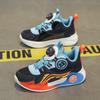 Children's running shoes 2025 autumn boys mesh rotating buckle tide shoes teen boys blue sneakers