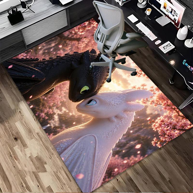 Dragon Romance Living Room Non-Slip Area Rug Soft Carpet for Bedroom Game Playroom Sofa Office Home Decor Doormat Christmas Gift C9211819