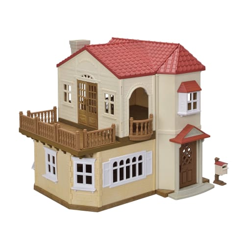 

Дом Sylvanian Families [Большой дом с красной крышей - Чердак - секретная комната-] Сертификация Her51 ST Mark Игрушечный кукольный домик для детей от 3 лет и старше Sylvania