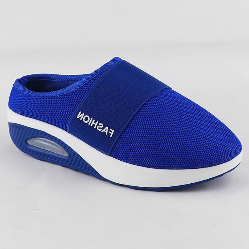 Cushion Slip-On Women Walking Shoes Orthopedic Diabetic Ladies Platform Mules Mesh Lightweight Slippers Wedge Female Sneaker