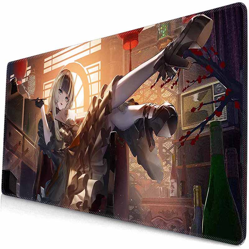 Gamer Large Mouse Pad Kawii Virtual Idol Rubber Mouse Mat Anime Girls J_Juufuutei R_Raden HD Mousepad Non-Slip Keyboard Pad
