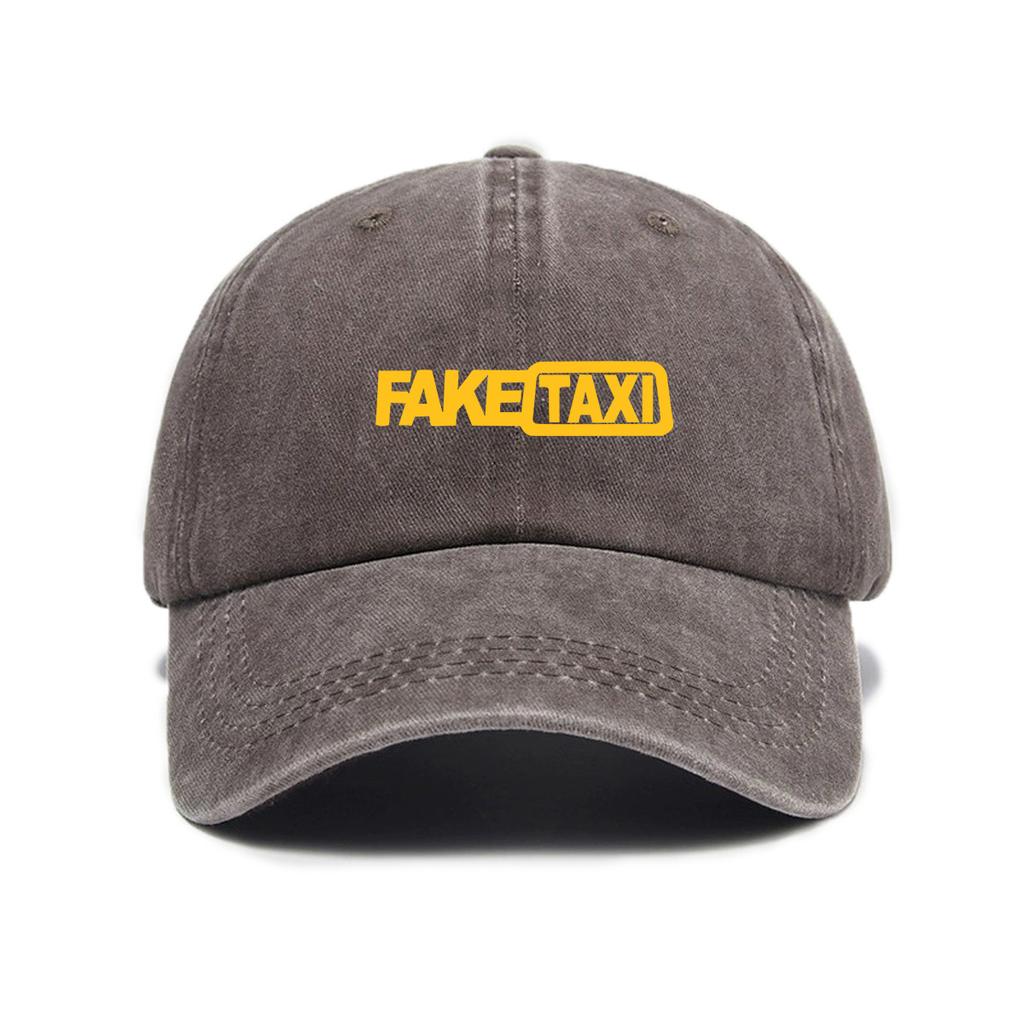 Simple trend fashion monochrome letter printing washed old soft top sunshade baseball cap unisex hat