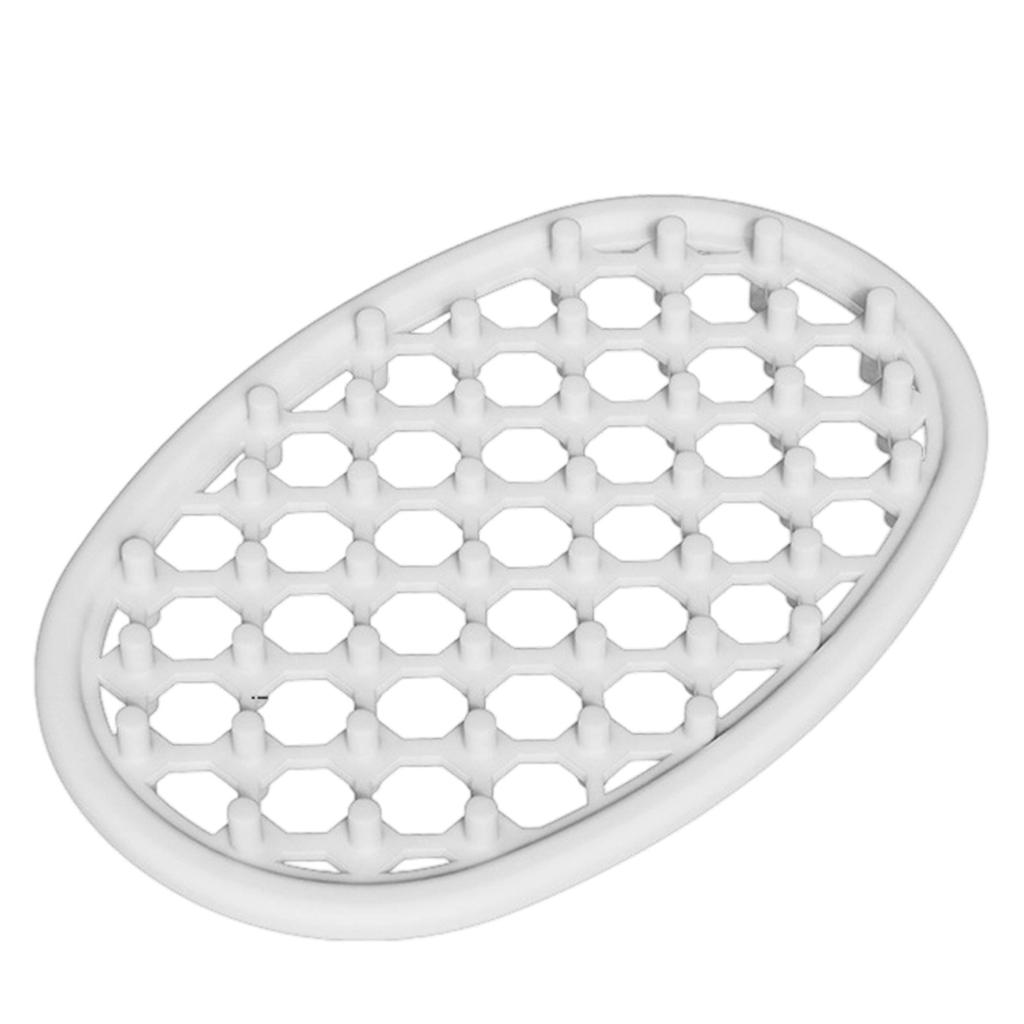 Portasapone in Silicone Forma Ovale Vassoio Antiscivolo per Sapone con Griglia di Drenaggio per Bagno Cucina Doccia Conservazione Sapone
