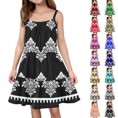 Children's Summer Casual Fashion Round Neck Sleeveless Dress