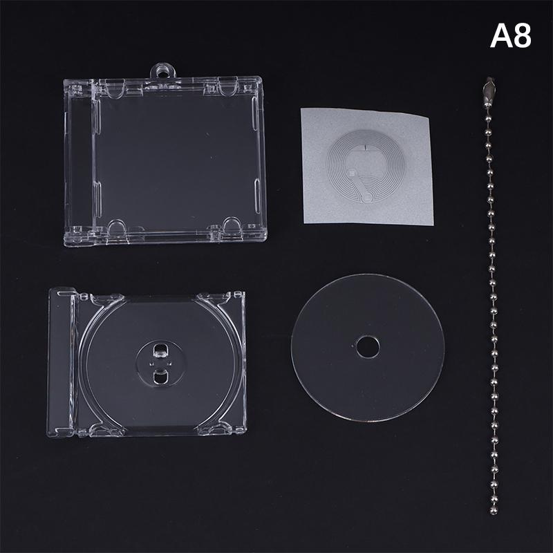 Mini Cd Keychain Album Cases Plastic Cd Cases Clear Dvd Cover Bulk Dvd Jewel Keyring Music Blank Mini Compact Disc Holder