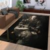 Horror Clown Inspired Decorative Carpet with Dark Background and Creepy Design Suitable for use as an anti-slip    for    room and bedroom sofas