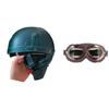 Vintage Personality Helmet Lens Standard Motorcycle Half Helmet Scooter Cruise Leather Helmet Prince Helmet