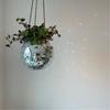 Home Hanging Mirror Ball Planter Decorative Plant Pots Hanging Flower Pot for Indoor Outdoor Home Garden Decor WWO66