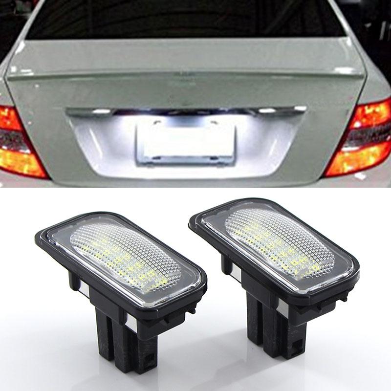 For Mercedes Benz C CLK Class W203 C209 W209 Canbus LED License Plate Lights Car Number Plate Lamps A2038200556, A2038200066