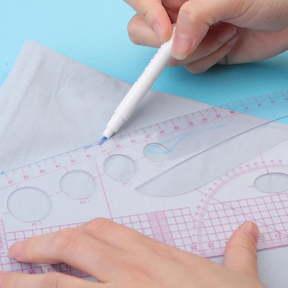FELE Multifunctional French Curve Ruler Soft Plastic Patchwork Ruler Measure Dressmaking Drawing Template Craft Sewing Tools